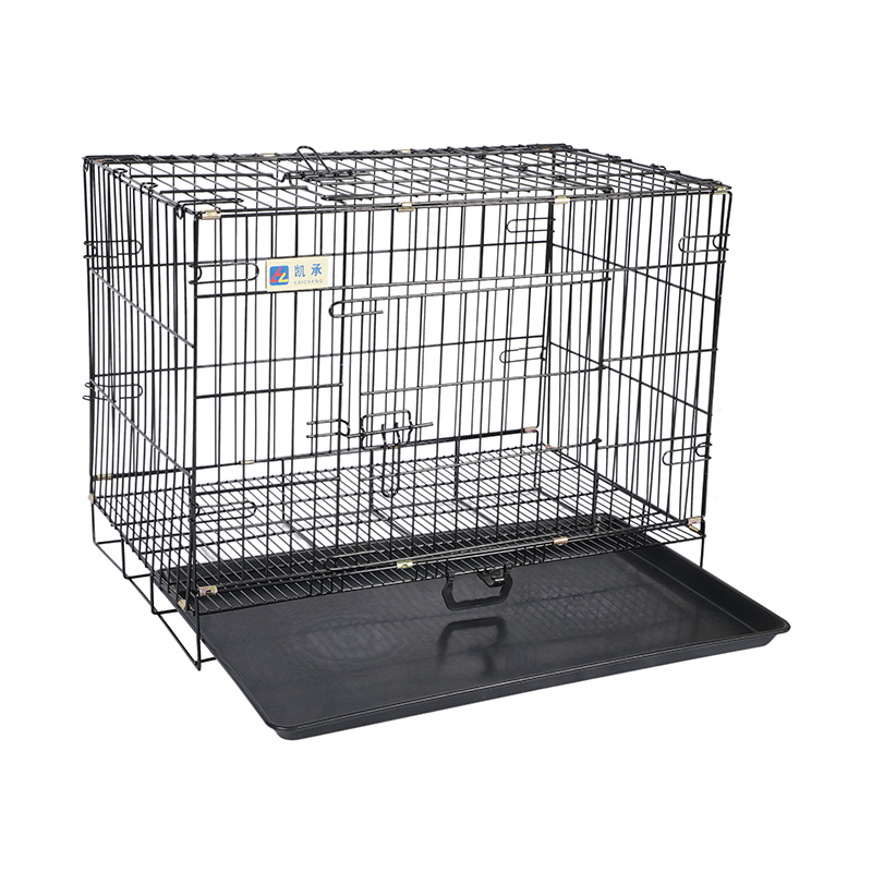 Crate de câini pliabile din metal pentru cățeluși