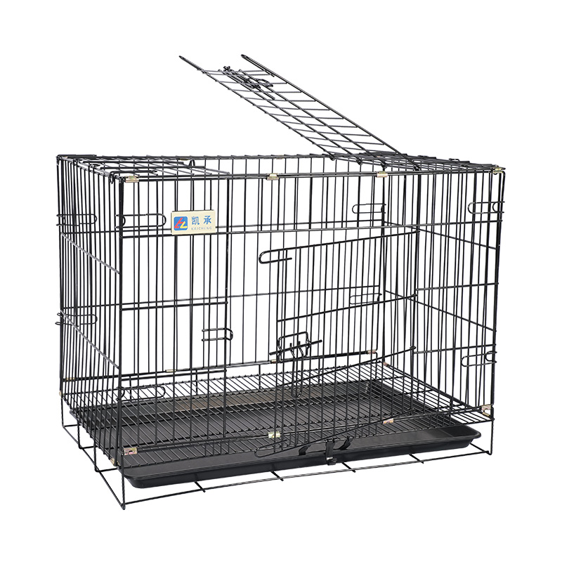 Crate de câini pliabile din metal pentru cățeluși