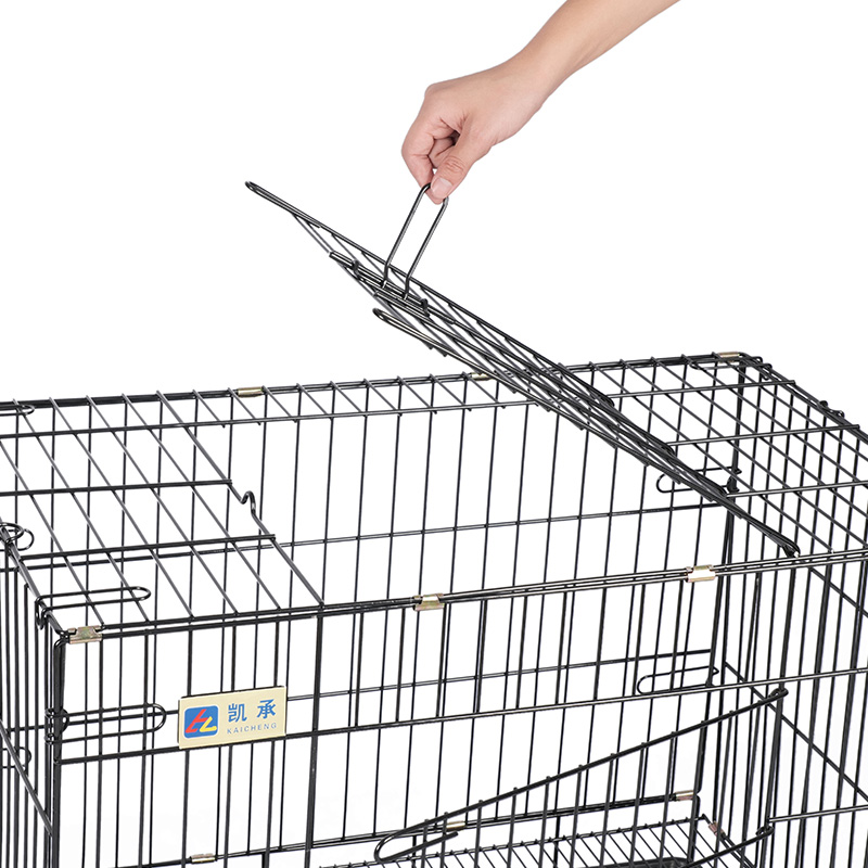 Crate de câini pliabile din metal pentru cățeluși